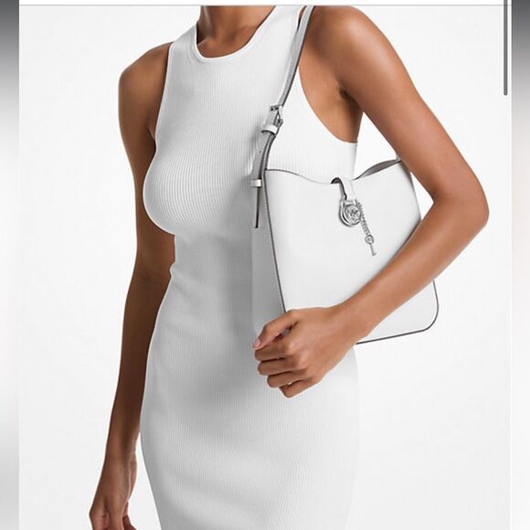 Michael Kors Women's  Leather Shoulder Bag Lyra All Overprint  Brown - Picture 7 of 7